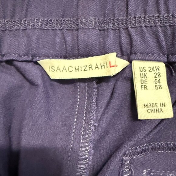 Isaac Mizrahi Wide Leg Pants Plus Size 24 Lilac Purple Stretch 24/7 Pull On - Picture 6 of 16